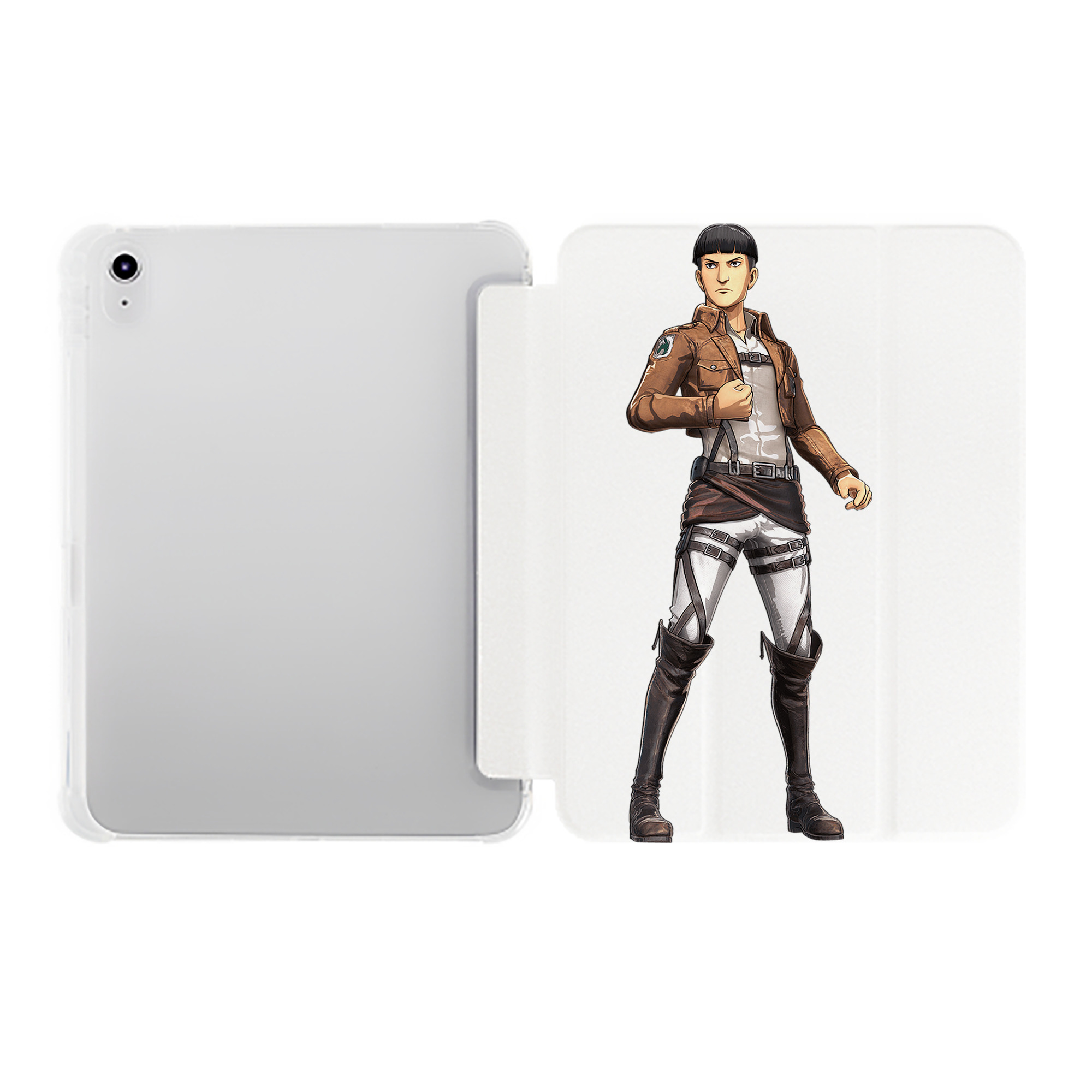 （画像用） 進撃の巨人 Attack on Titan IPad ケース ペン収納付き 三つ折りスタンド PUレザー×シリコン 対応機種9.5/10.5/10.9インチ